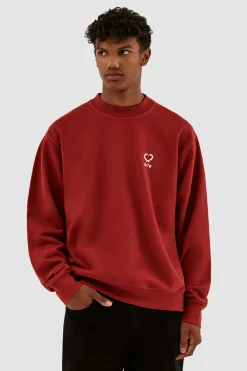 Sale Carlos Small Heart Crewneck Sweaters